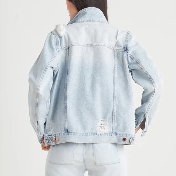 Dex Distressed Denim Jacket, Size Small, NWT - Picture 3 of 12